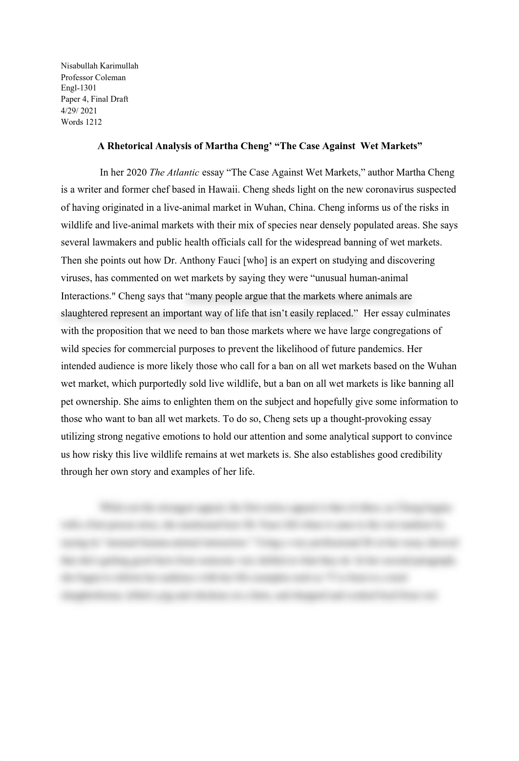 A Rhetorical Analysis of Martha Cheng' "The Case Against Wet Markets".pdf_dhs2o99lsap_page1