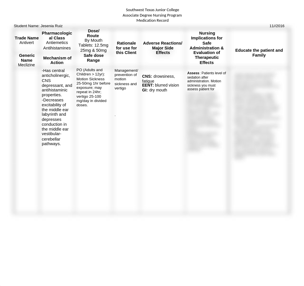 Meclizine Medication Card.doc_dhsn7e1fta8_page1