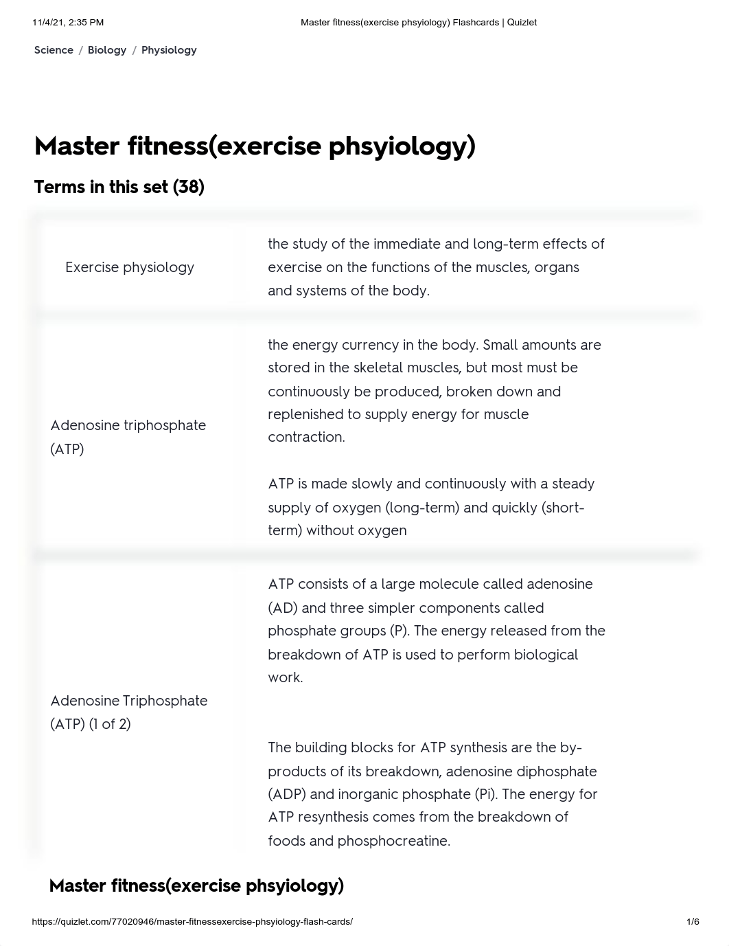 Master fitness(exercise phsyiology) Flashcards _ Quizlet0.pdf_dhsplniy3hk_page1