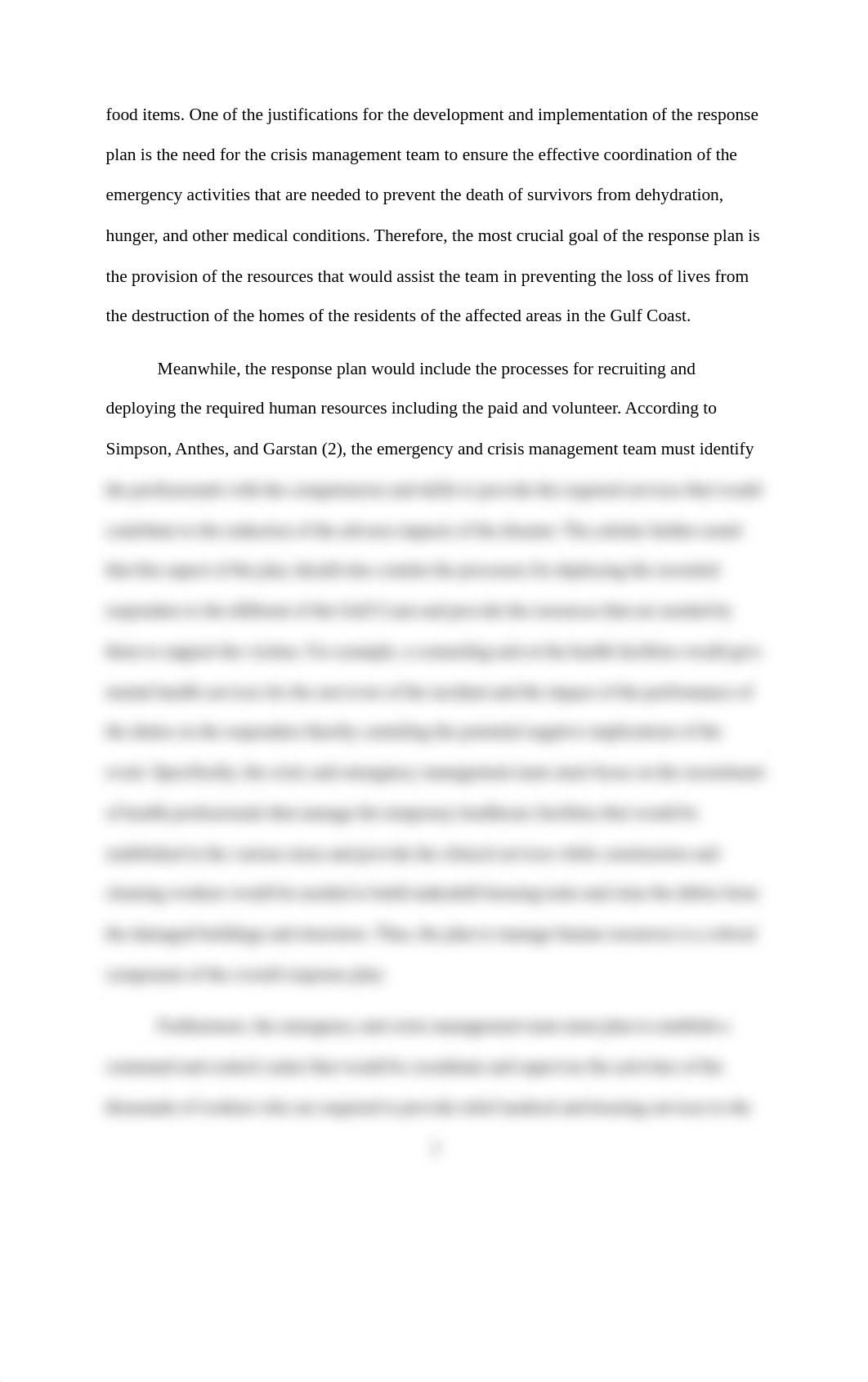 Response and Mitigation Plan to a Hurricane Disaster in the U.S. Gulf Coast.doc_dhsx22sy644_page3