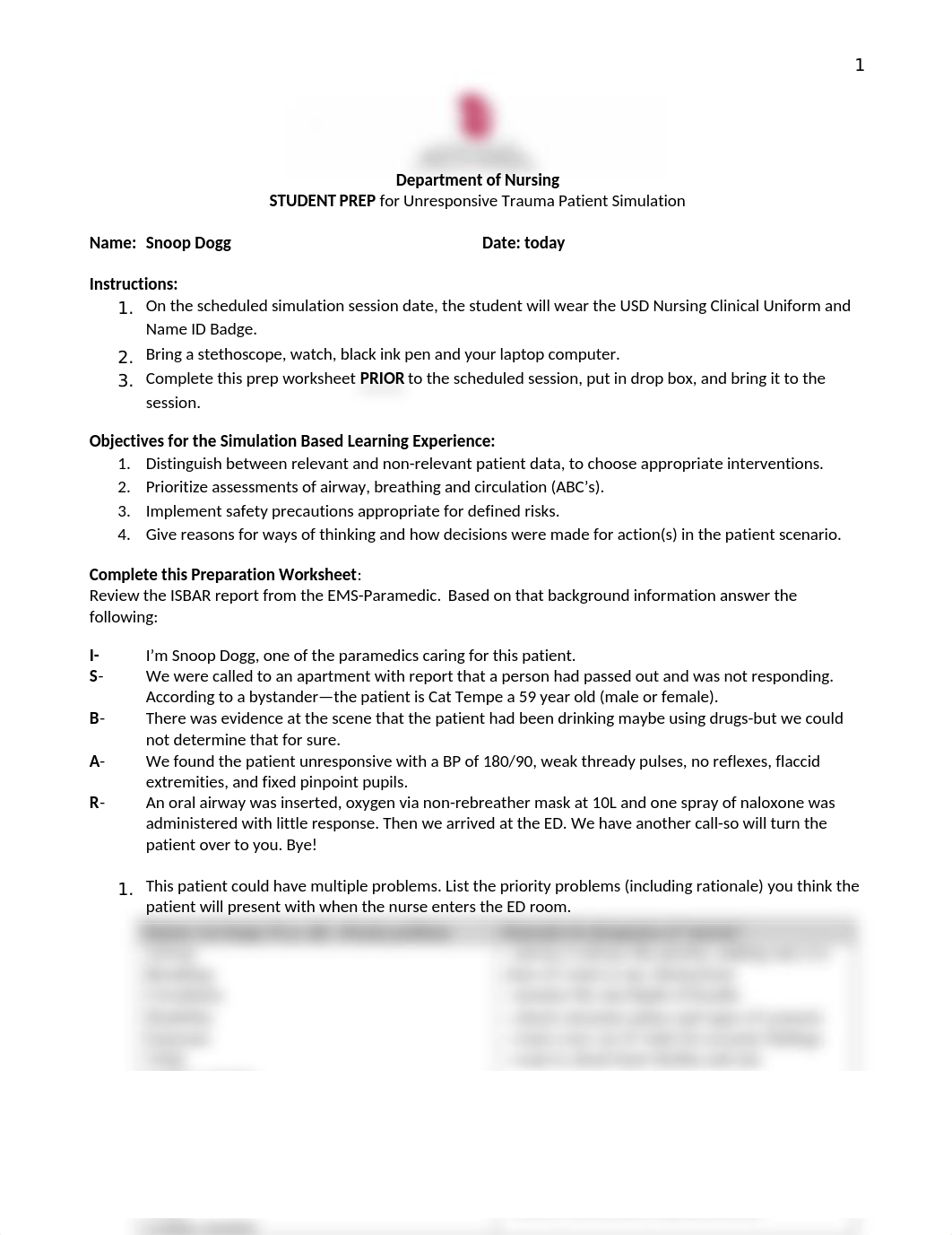 Student Prep Unresponsive Trauma Patient.docx_dht217yoeqf_page1