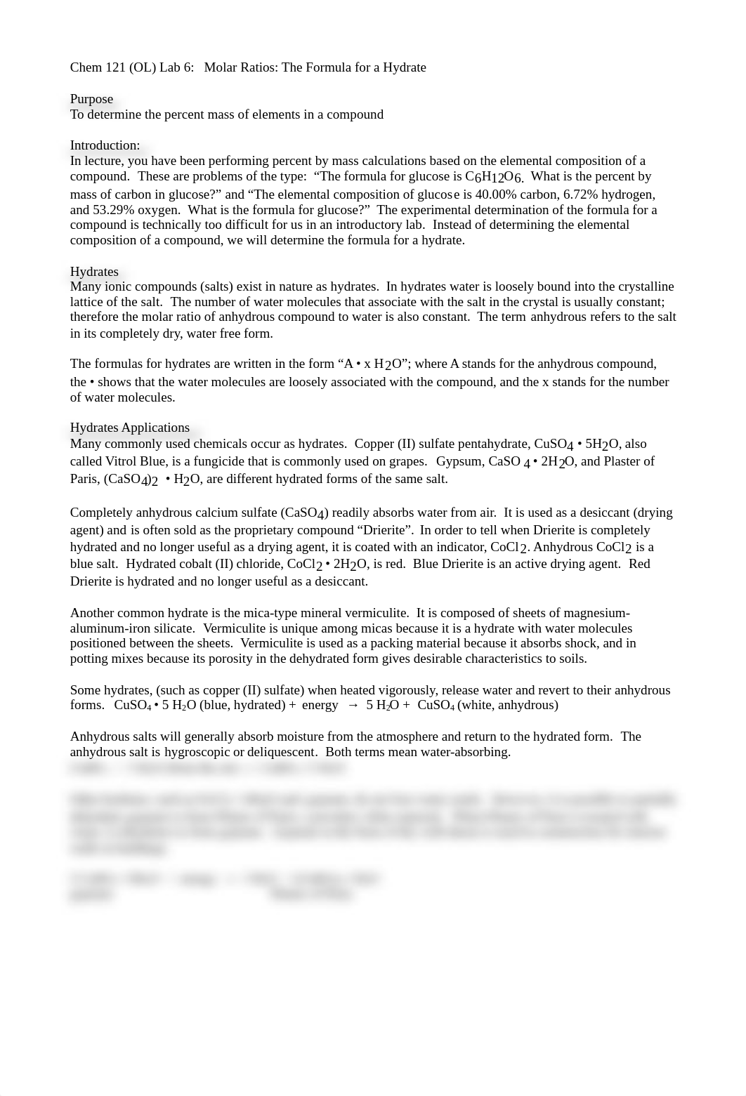 121 (OL) Lab 6 Molar Ratios in a Hydrate (2).pdf_dhtdm4gnot2_page1