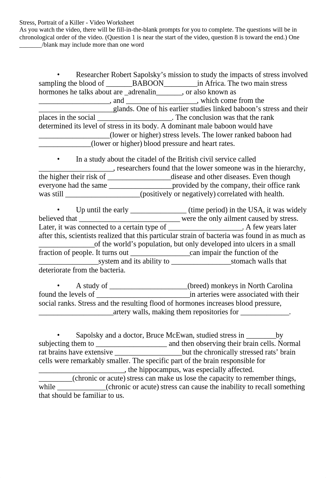 Bio Psych - Stress, Portrait of a Killer - Video Worksheet.docx_dhtku7z8rhf_page1