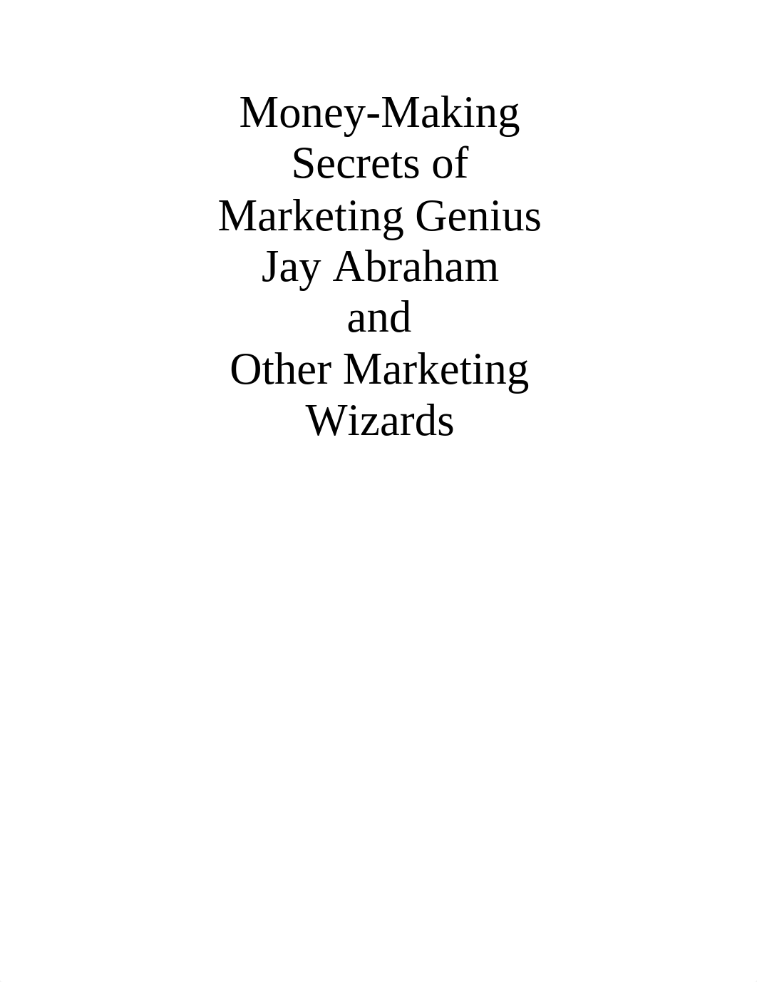 Jay Abraham - Mr. X Book.pdf_dhtuwmmcq52_page1