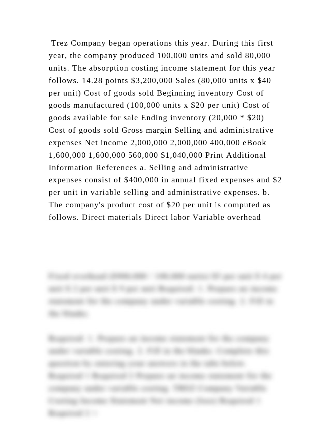 Trez Company began operations this year. During this first year, the .docx_dhtx3amj2hj_page2