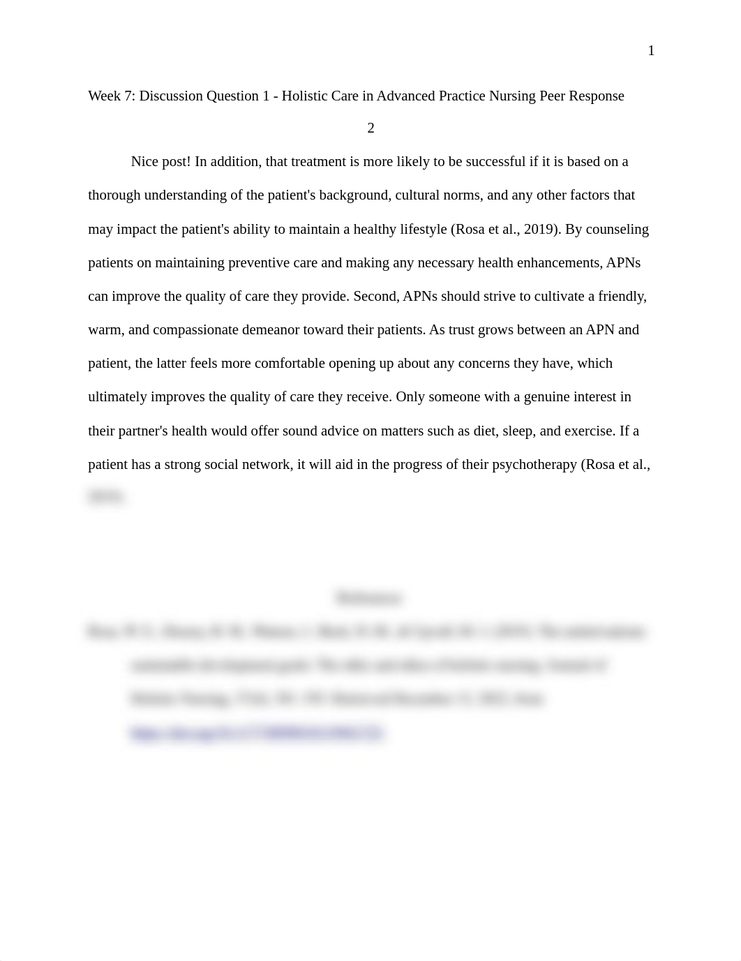 Week 7_ Discussion Question 1 - Holistic Care in Advanced Practice Nursing Peer Response 2 (2).docx_dhuh0bhkvad_page1