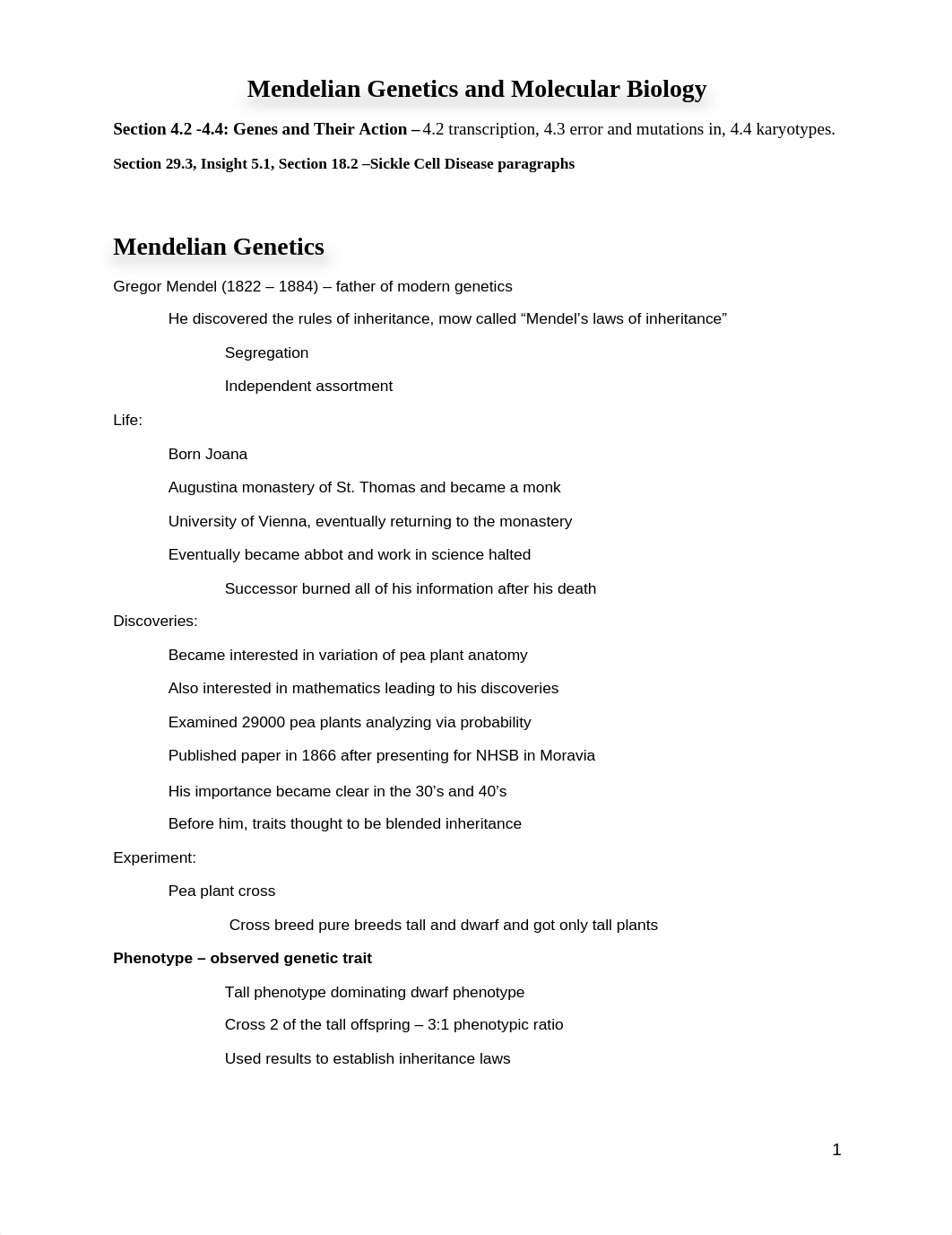 NOTES 1 Mendelian Genetics and Molecular Biology 2_dhv2kctatqv_page1