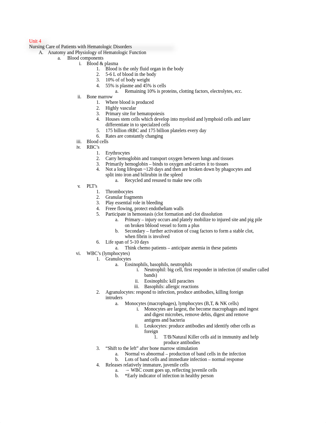 Unit 4 - hematologic and cancer .docx_dhv6yudg5ut_page1