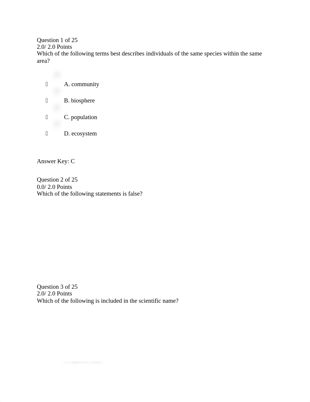 BIOL 100 - Chapter 1 Quiz Question 1 of 25.docx_dhv7l3pb9am_page1