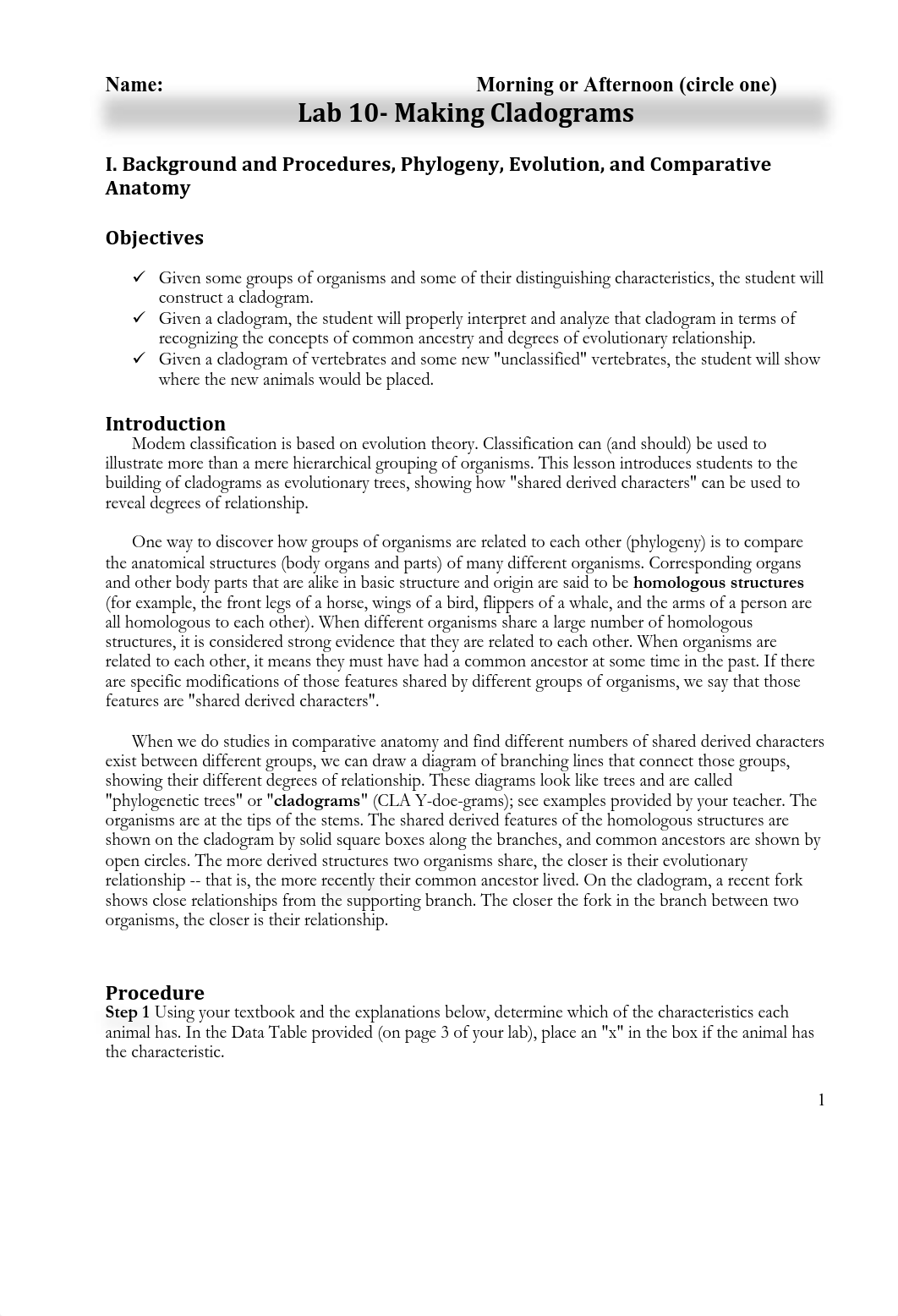 Lab 10 - Making Cladograms.pdf_dhvgjjk8bf7_page1