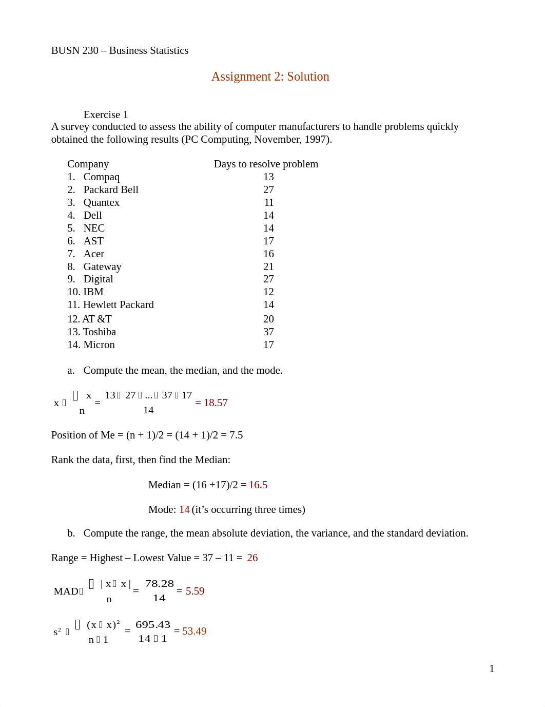 BUSN 230_Solution to Assignment 2.doc_dhvomfdrqou_page1