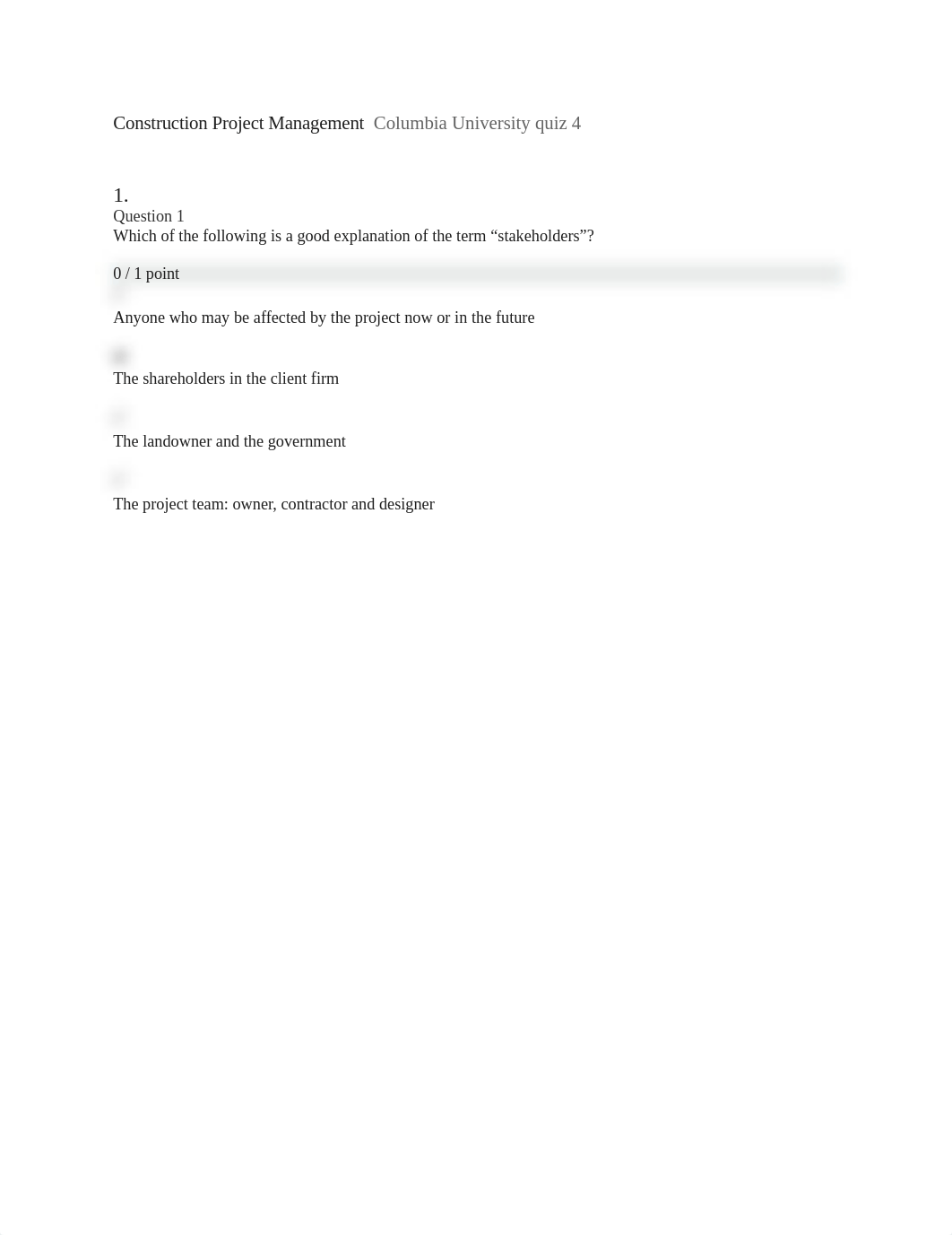 Construction Project Management Columbia University quiz 4.docx_dhvp424aur5_page1