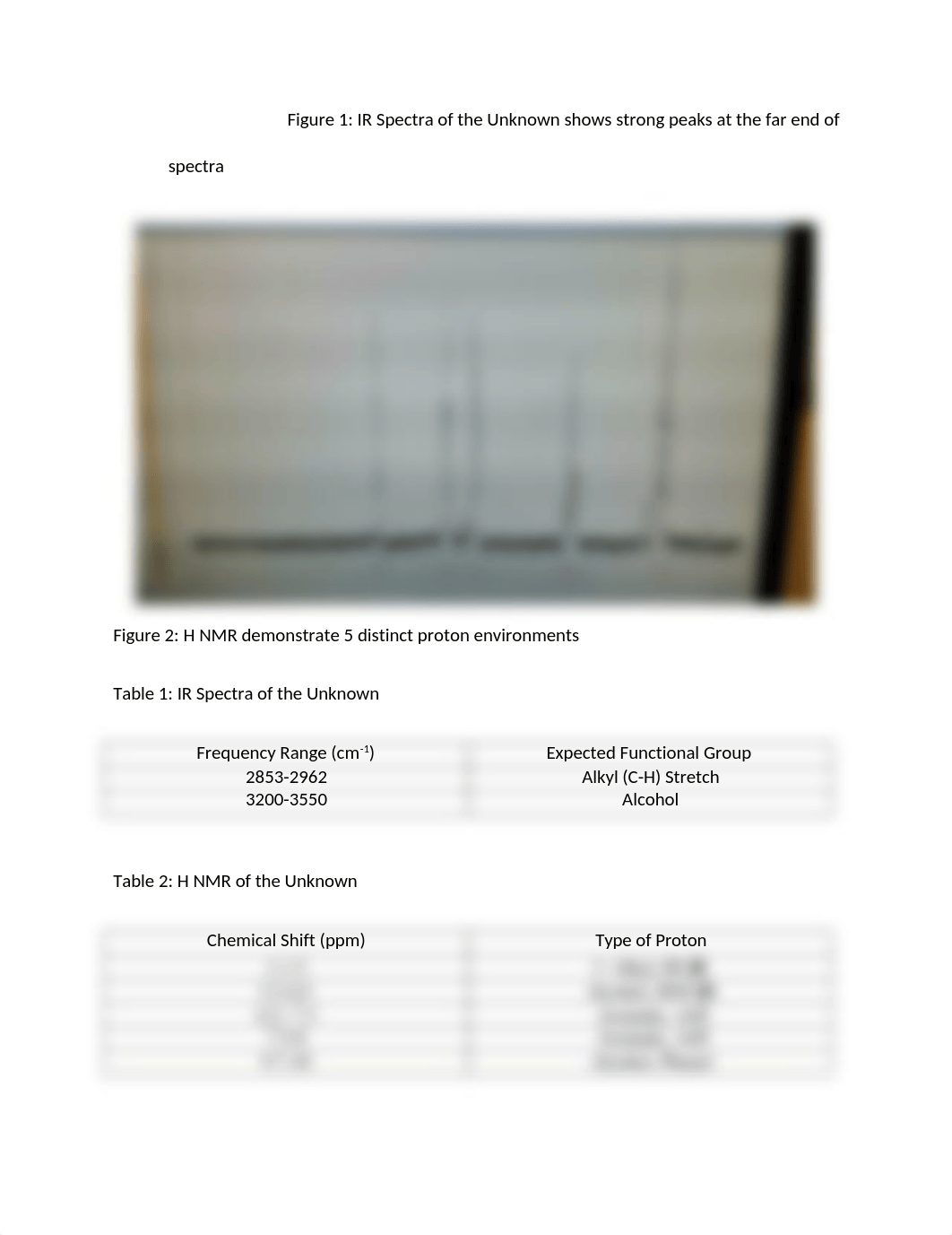 Lab 1 Report. IR and NMR Spectroscopy of an Unknown Sample  docx_dhvxyenj1l6_page3