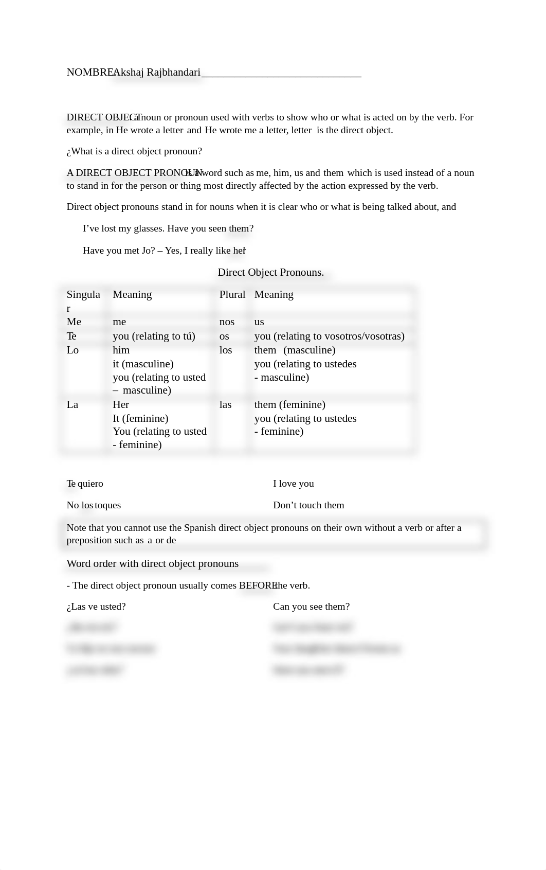 Spanish-Direct and Indirect Object Pronouns. Aprende 1.docx_dhvymen8ywe_page1