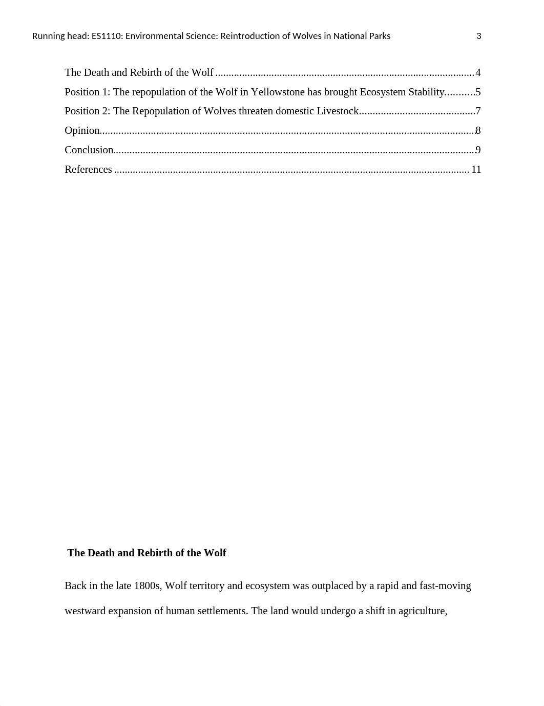 ES1110 Environmental Science Reintroduction of Wolves in National Parks paper.docx_dhw2dg5dmgn_page3