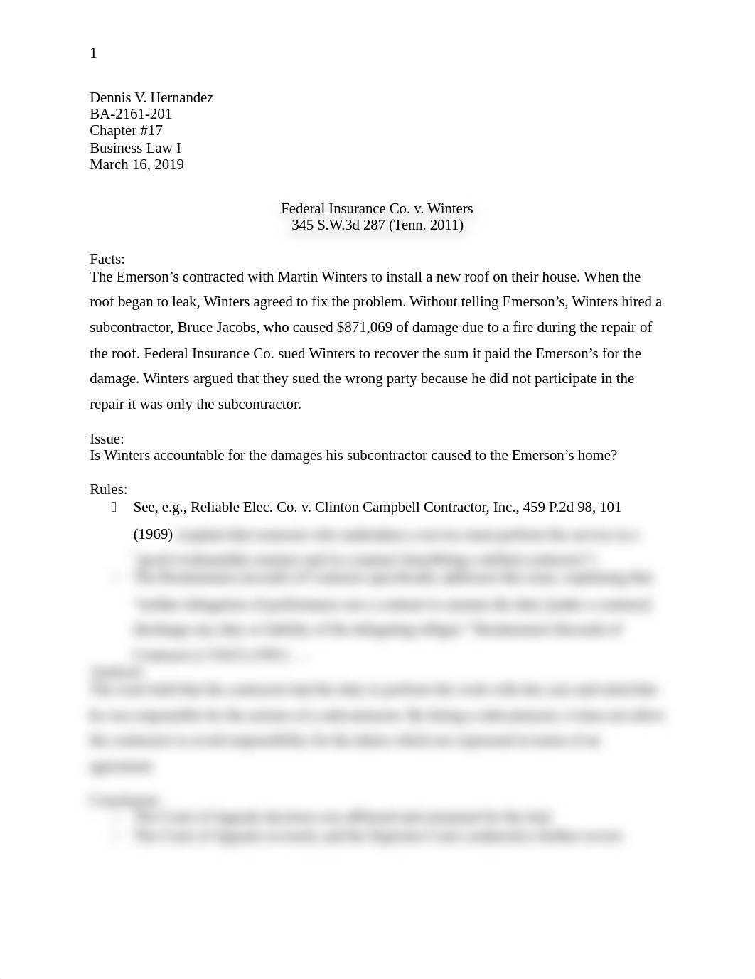 Federal Insurance Co. v. Winters345 S.W.3d 287 (Tenn. 2011).docx_dhw4gnbcj87_page1