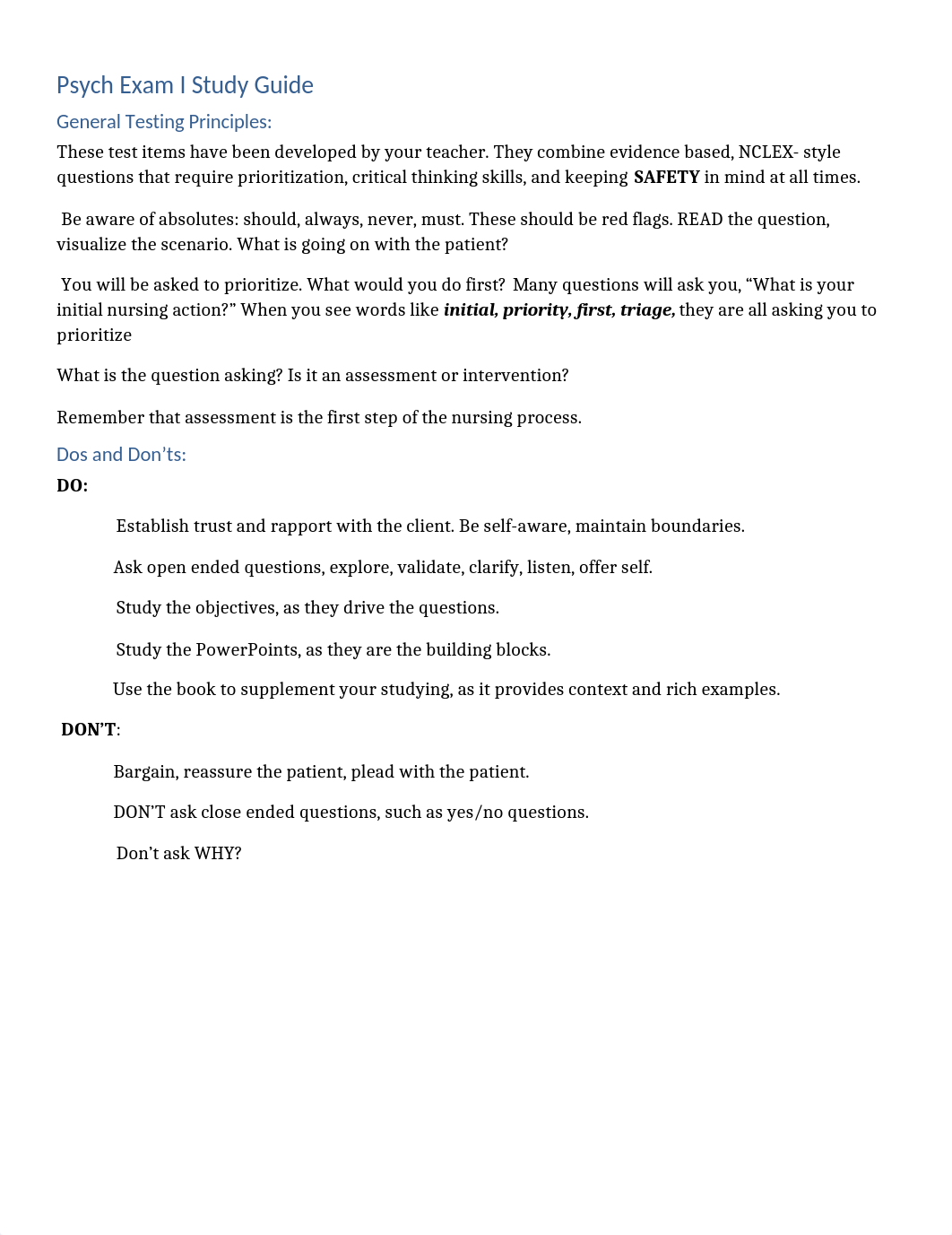 Psych Exam I Study Guide.docx_dhxenr7xb7r_page1