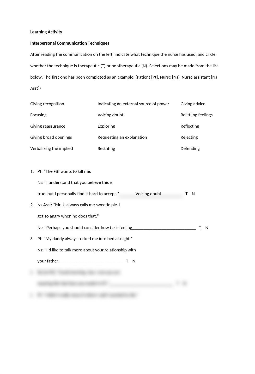 Therapeutic Communication Homework.docx_dhz9htj21zu_page1