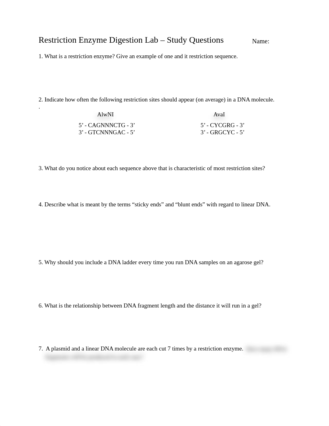 Study Questions Restriction Enzyme Digestion of DNA 8e.pdf_dhzqat7lef9_page1