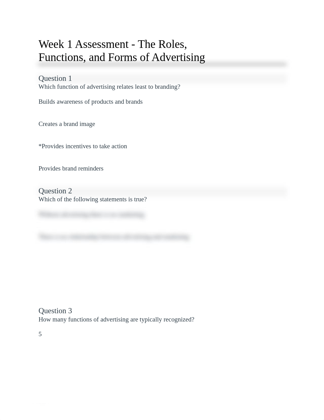 Week 1 Assessment - The Roles, Functions, and Forms of Advertising .docx_dhzxfszstgx_page1
