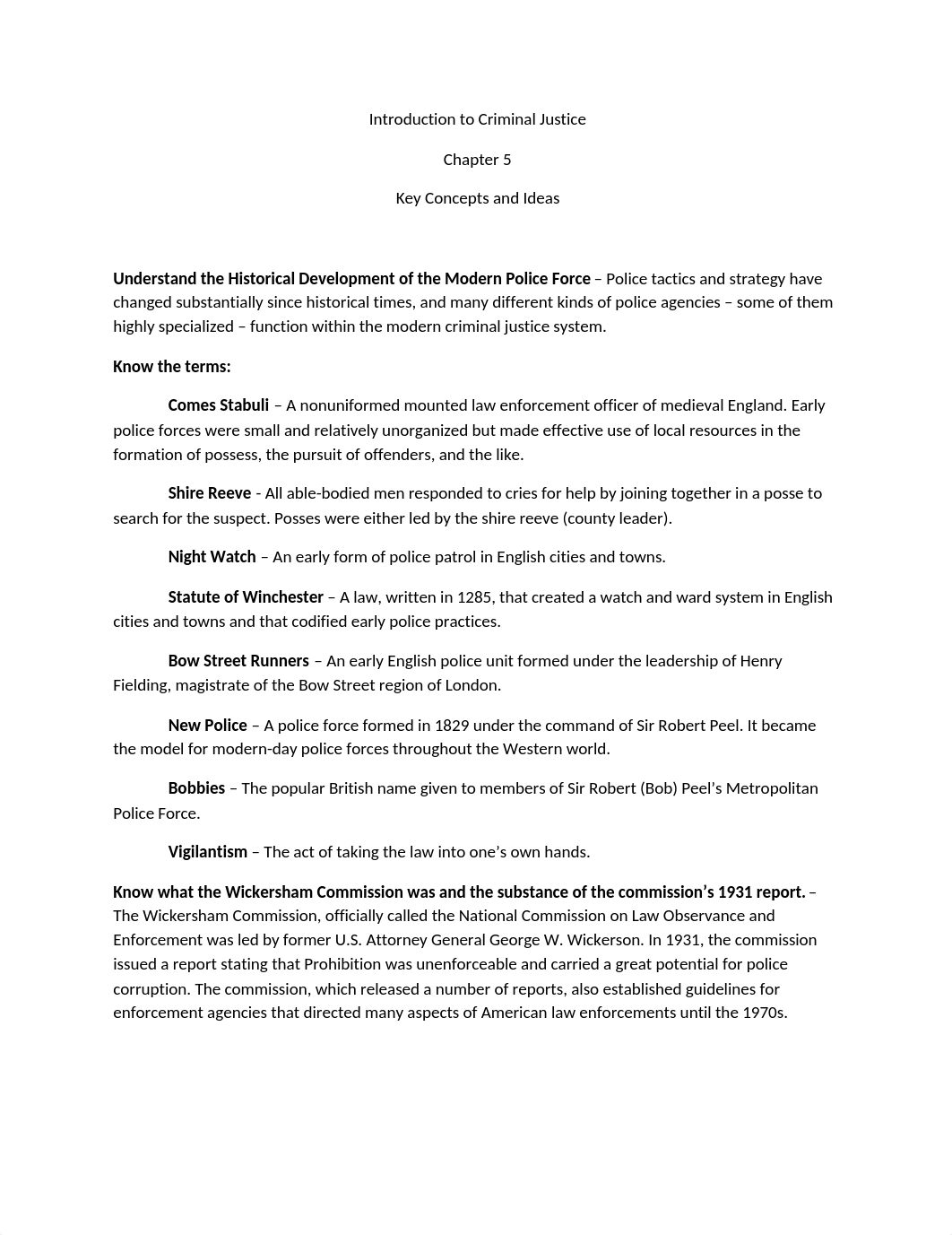 Criminal Justice Chapter 5 Notes_di0hwvqw17y_page1