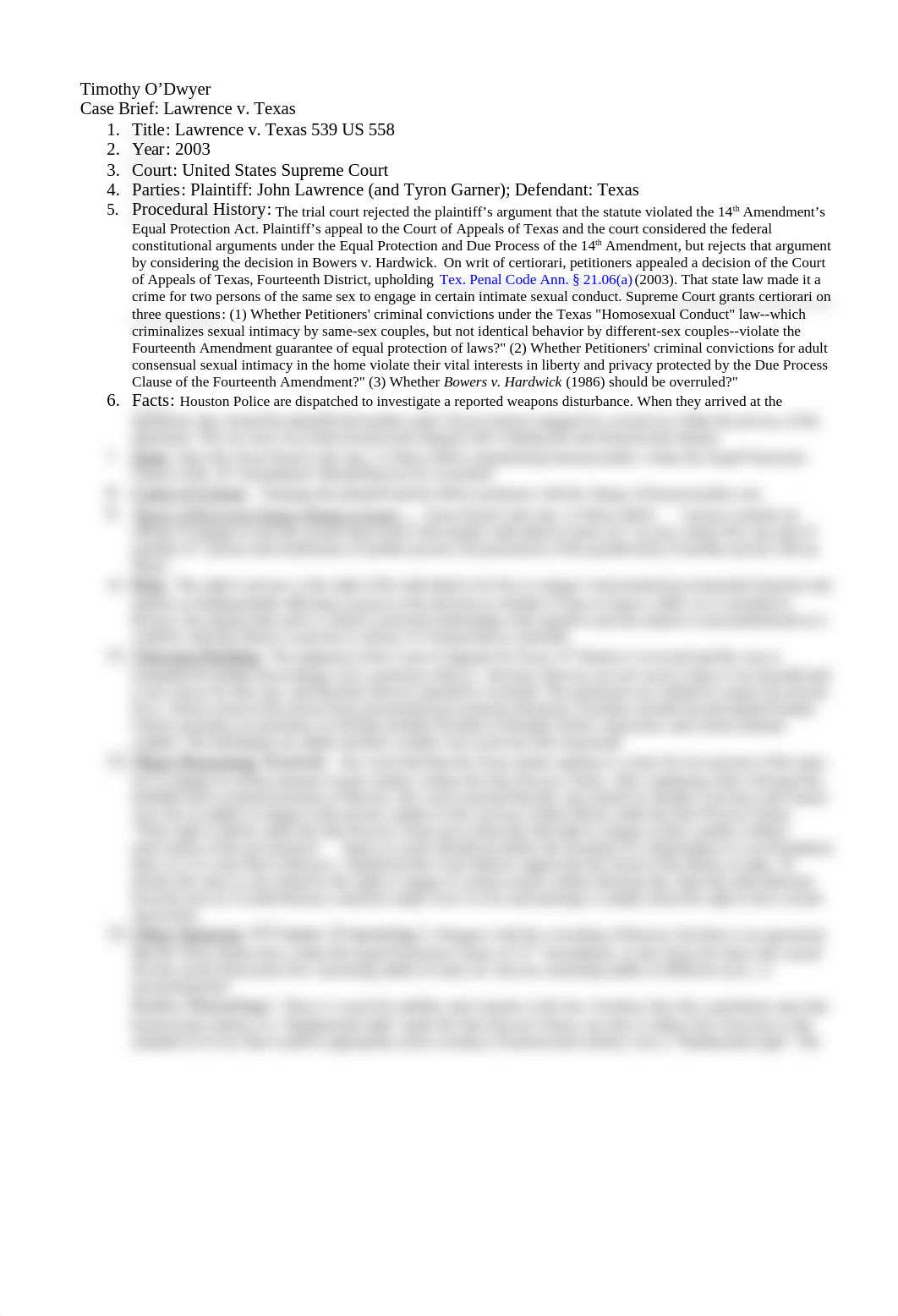 Lawrence v. Texas Case brief_di0vrcuc7re_page1