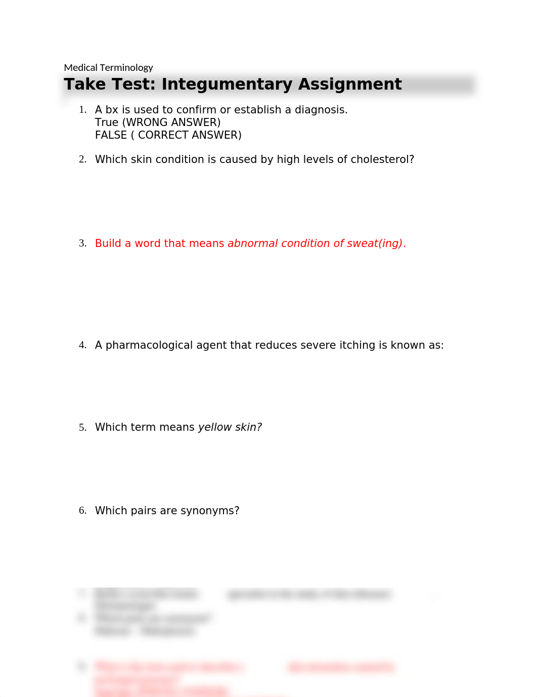 Medical Terminology Integumentary Assignment .docx_di13e1r8e79_page1