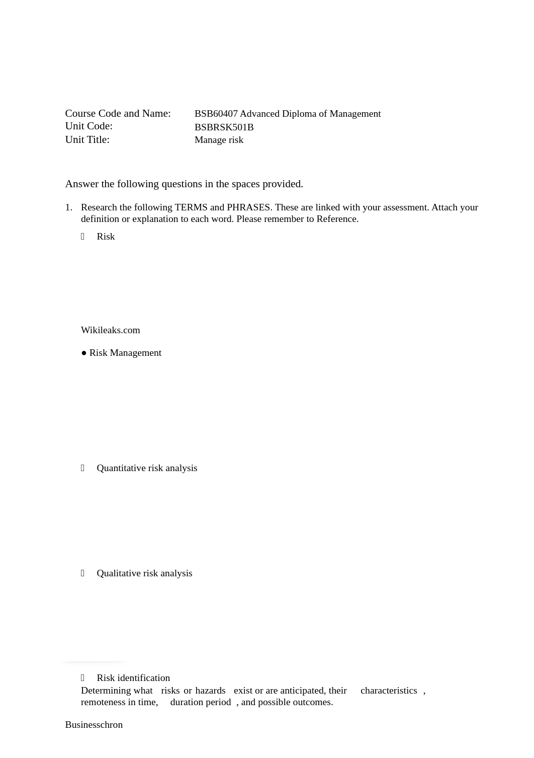 BSBRSK501.docx_di13nj2npvw_page2