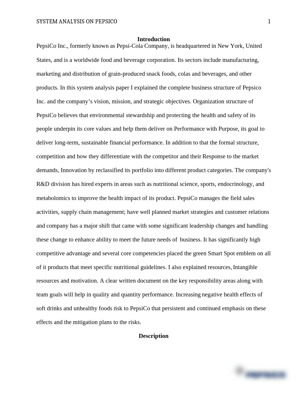 System Analysis on PepsiCo_di187tjg1h5_page2