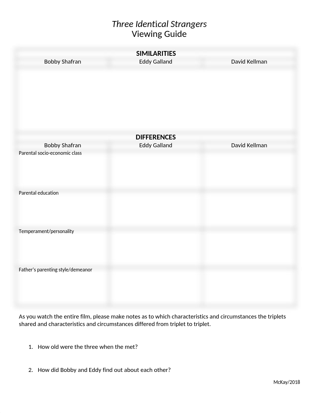 claire mcginnis - Three Identical Strangers Viewing Guide.docx_di19k7735yp_page1