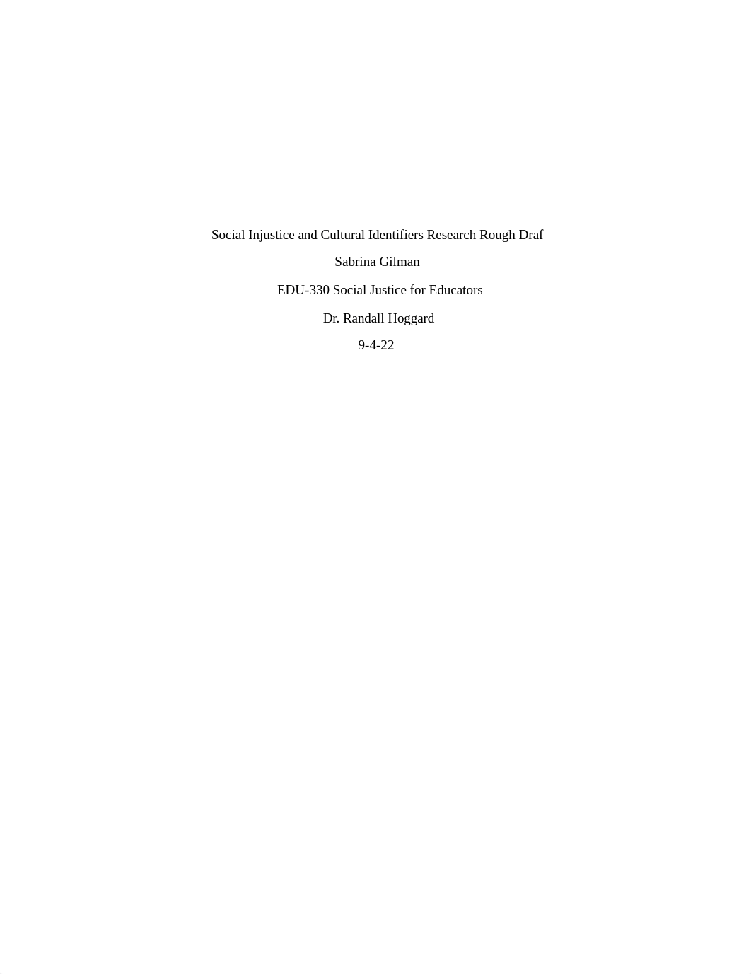 Social Injustice and Cultural Identifiers Research Rough Draft.docx_di1eab7kar0_page1