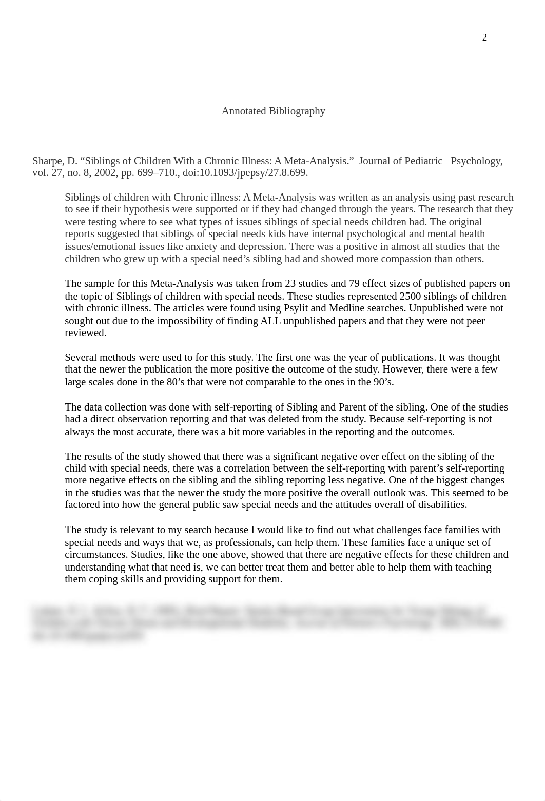 The effect of a chronically ill or disabled child have on siblings and the family.docx_di1i3h5koip_page2