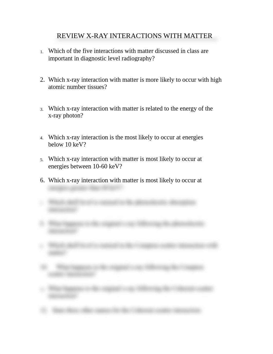 RADD 2501 Interactions With Matter - Review Questions_di1jvyf7whe_page1