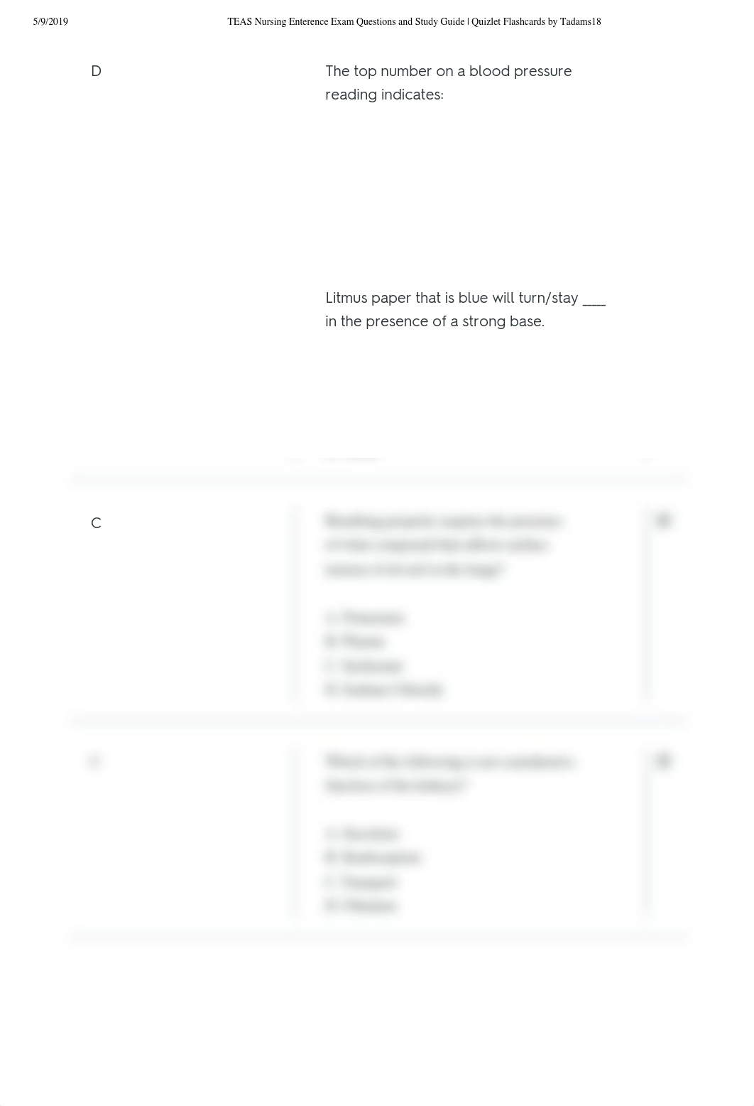 TEAS Nursing Enterence Exam Questions a...Guide | Quizlet Flashcards by Tadams18.pdf_di21yencdnm_page4