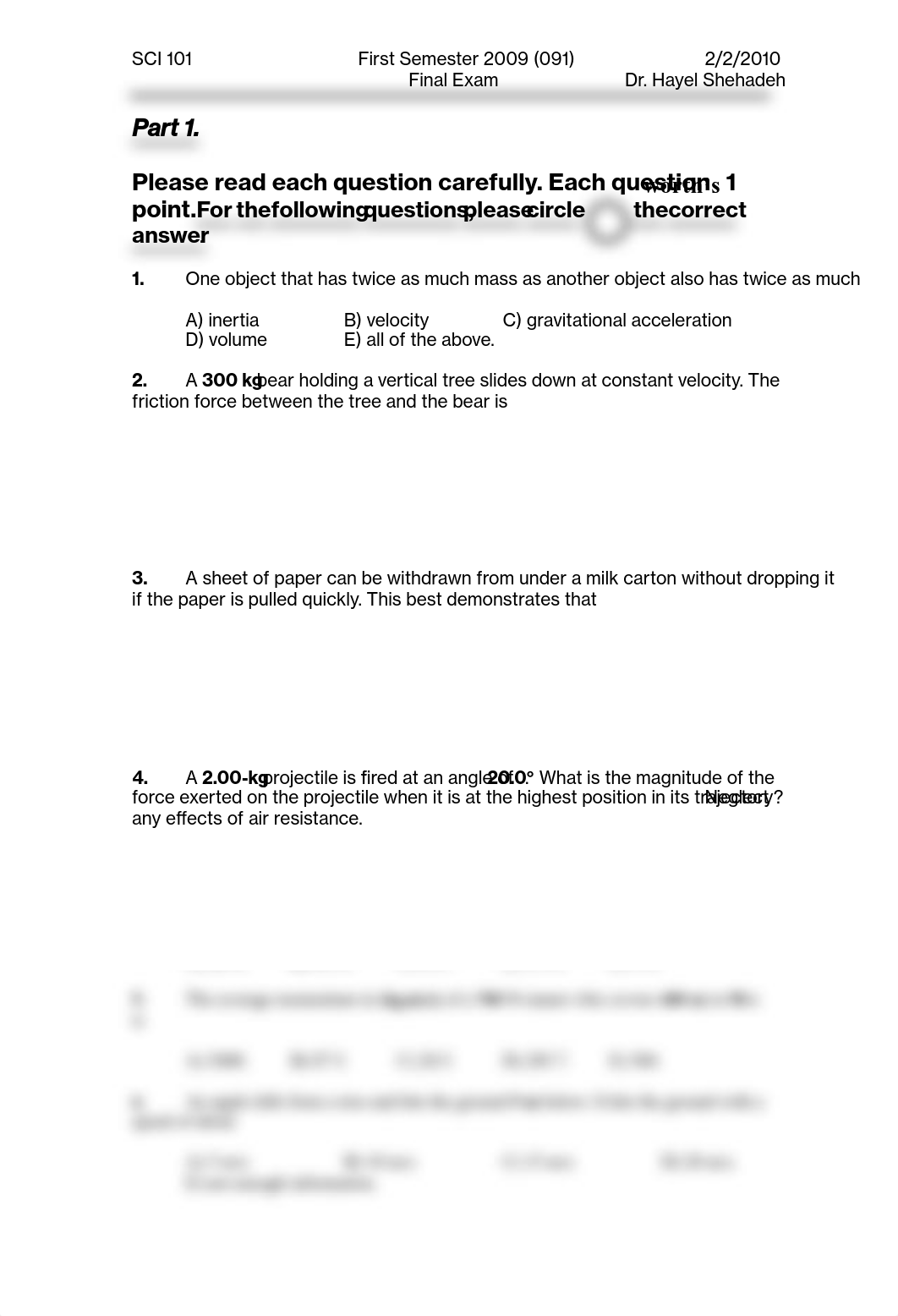 SCI 101 Final Exam  091.pdf_di254dp7jda_page1