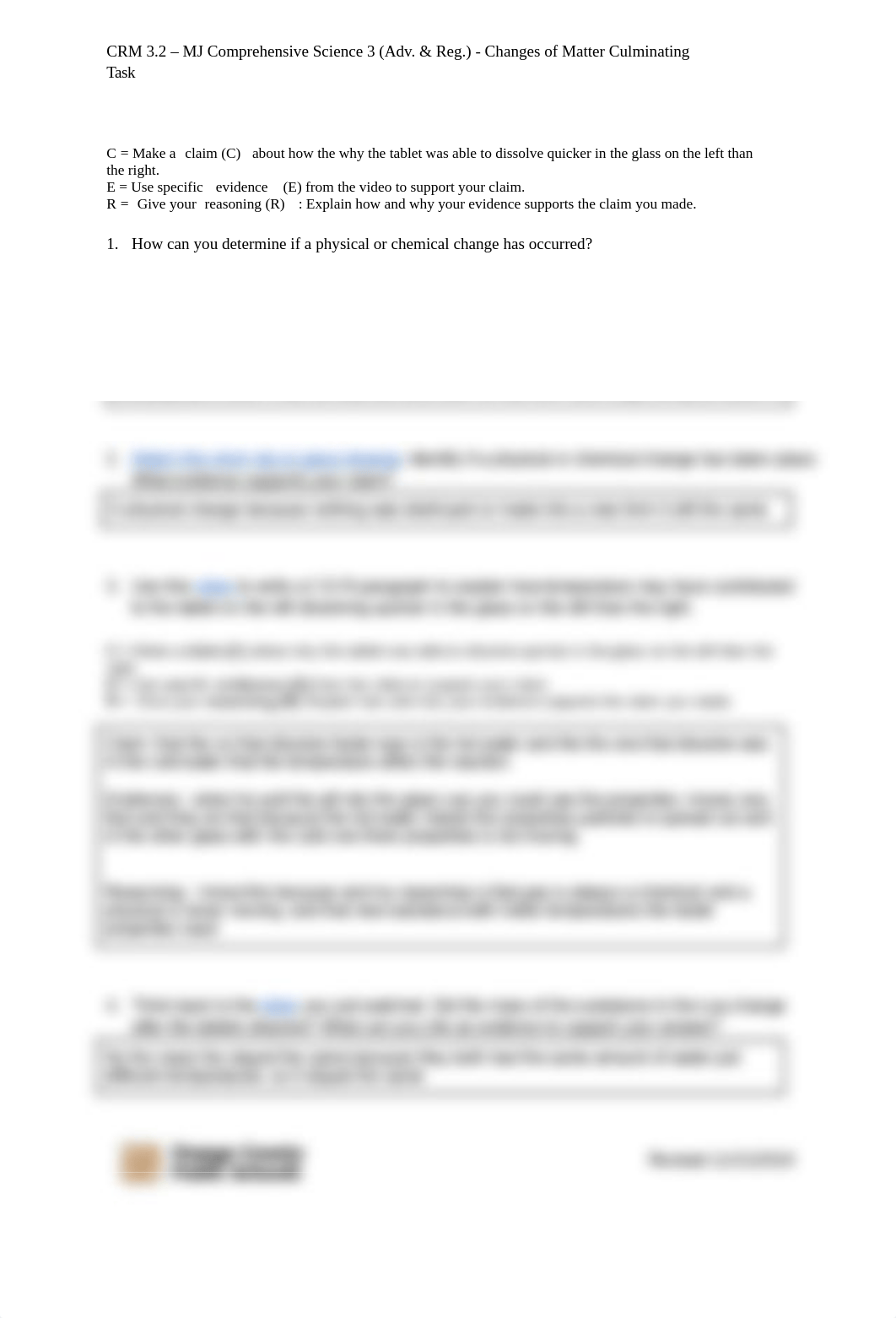 Copy of CRM 3.2 - Comprehensive Science 3  - Changes of Matter Culminating Task-1.docx_di2gfdfdtob_page1