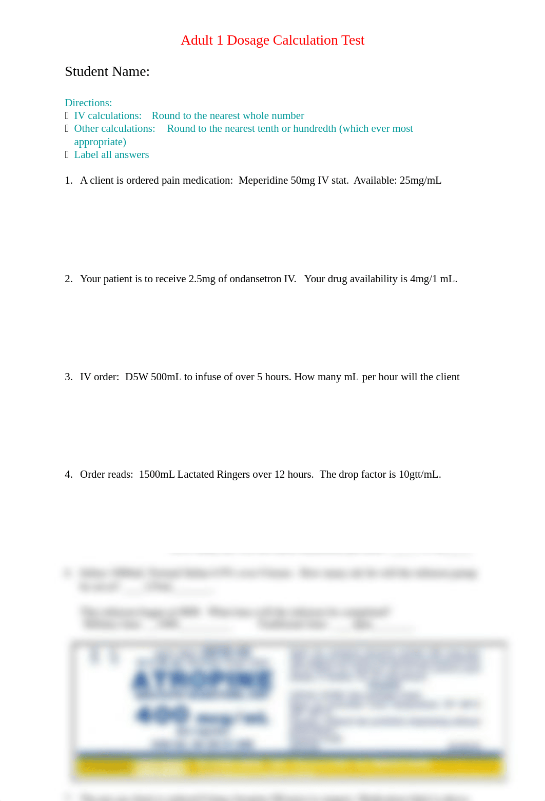 Centrella Adult 1 Dosage Calculation Test (1).docx_di2v42b1oa5_page1