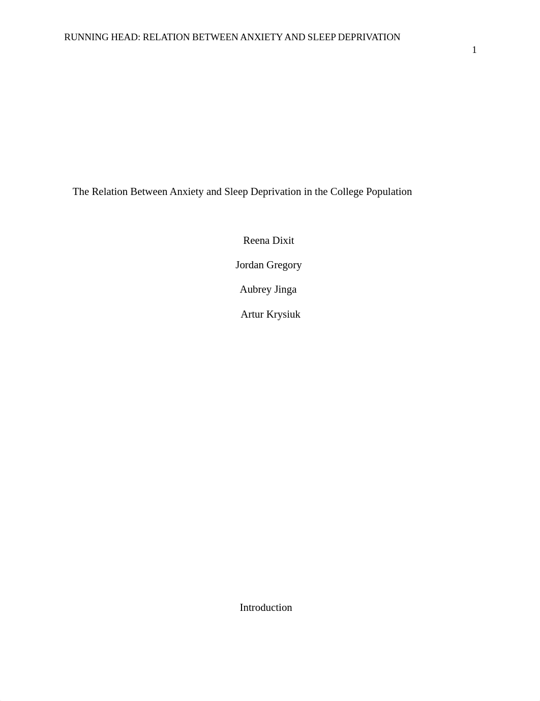 The Relation Between Anxiety and Sleep Deprivation in the College Population_di2y2mm77nx_page1