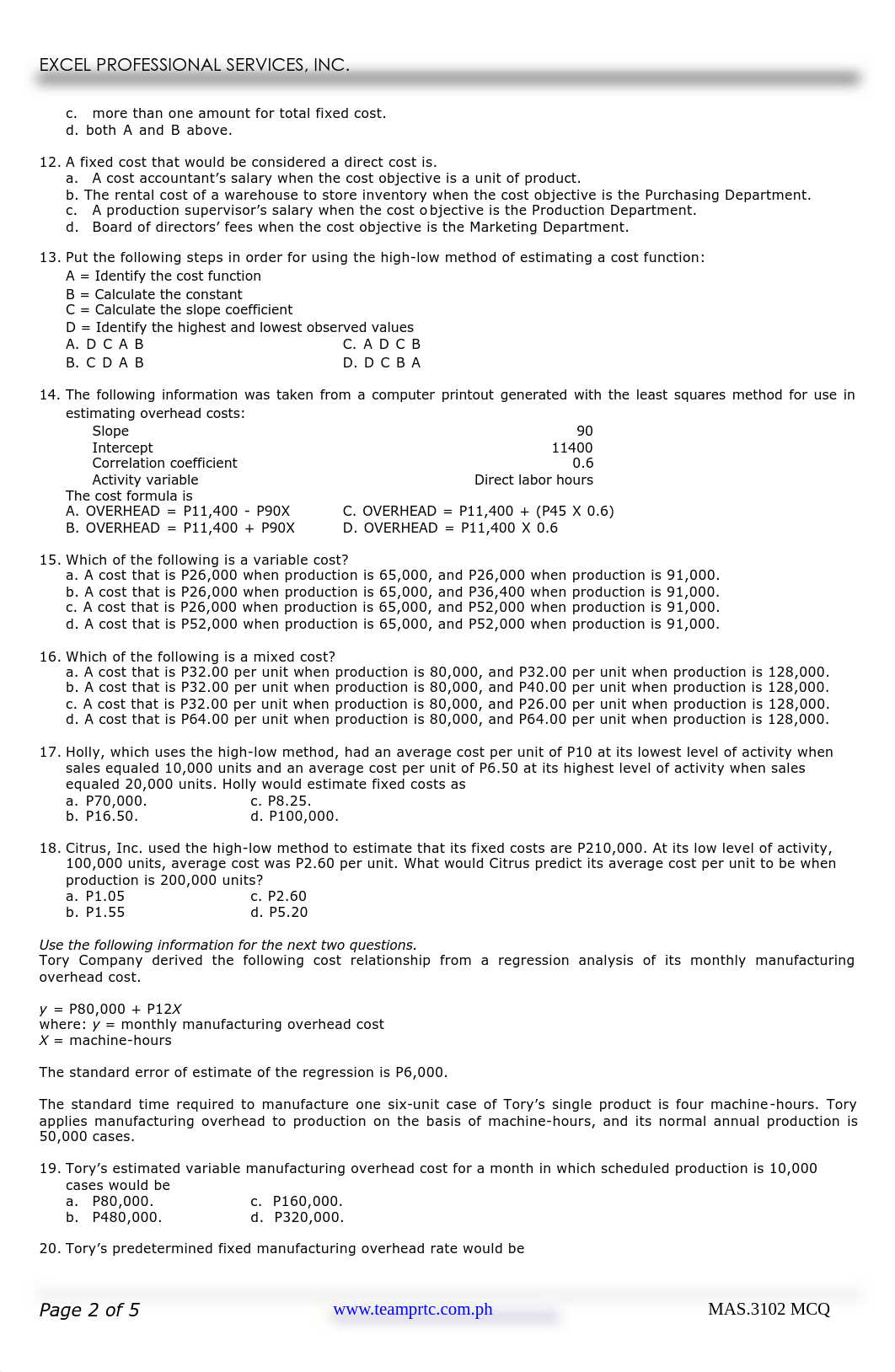 MAS_3102_Costs_Behavior_Determination_and_Prediction_-_MCQ.pdf_di374wk76f7_page2