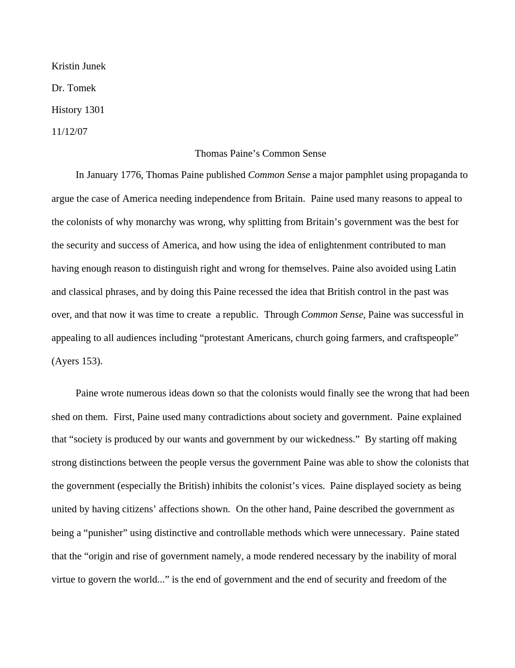 Kristin Junek-Thomas Paine's common sense essay_di3id74kwv8_page1