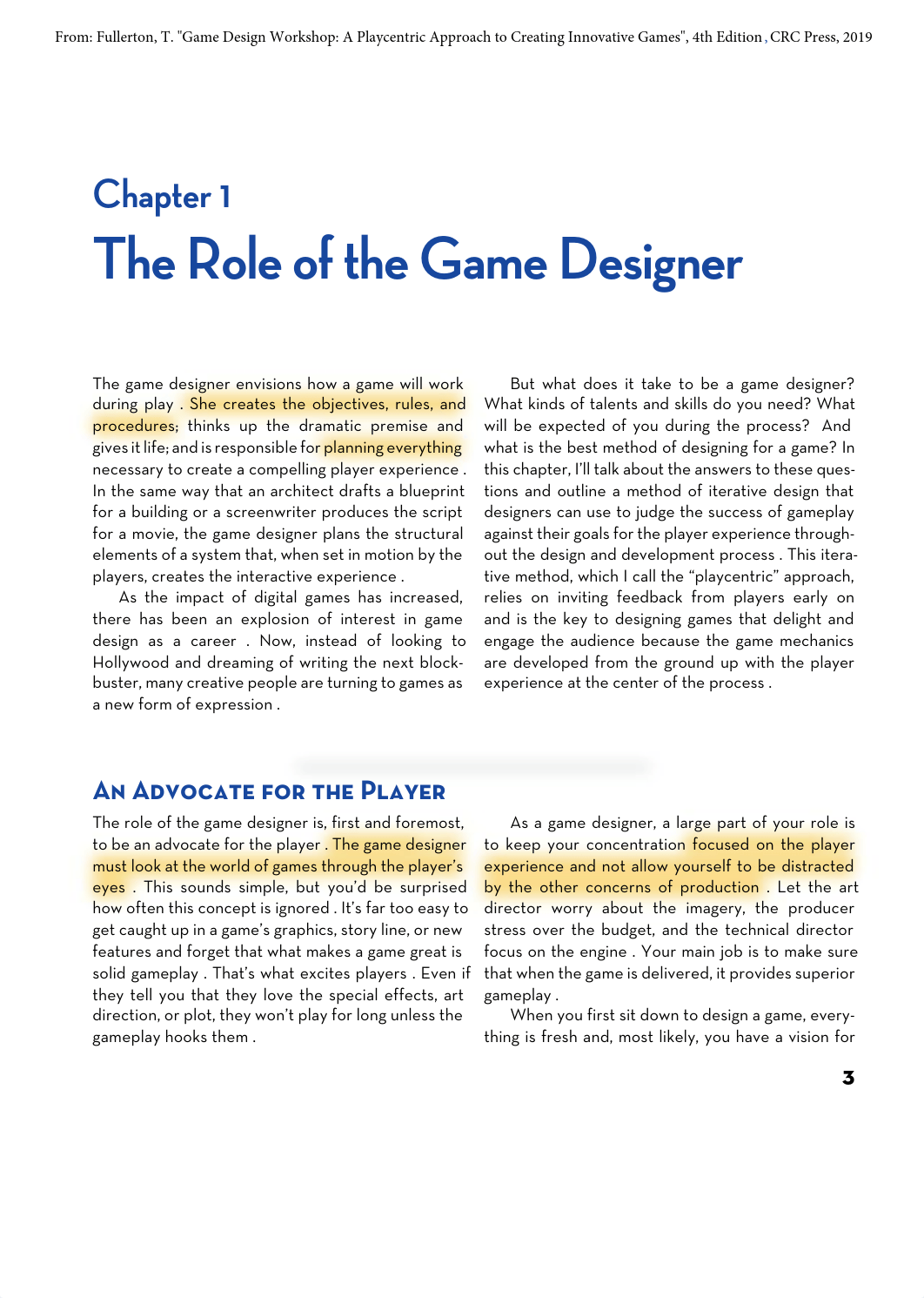 2- [Fullerton] Game design workshop Chapter 1 - The Role of the Game Designer.pdf_di3qyfuja3x_page1