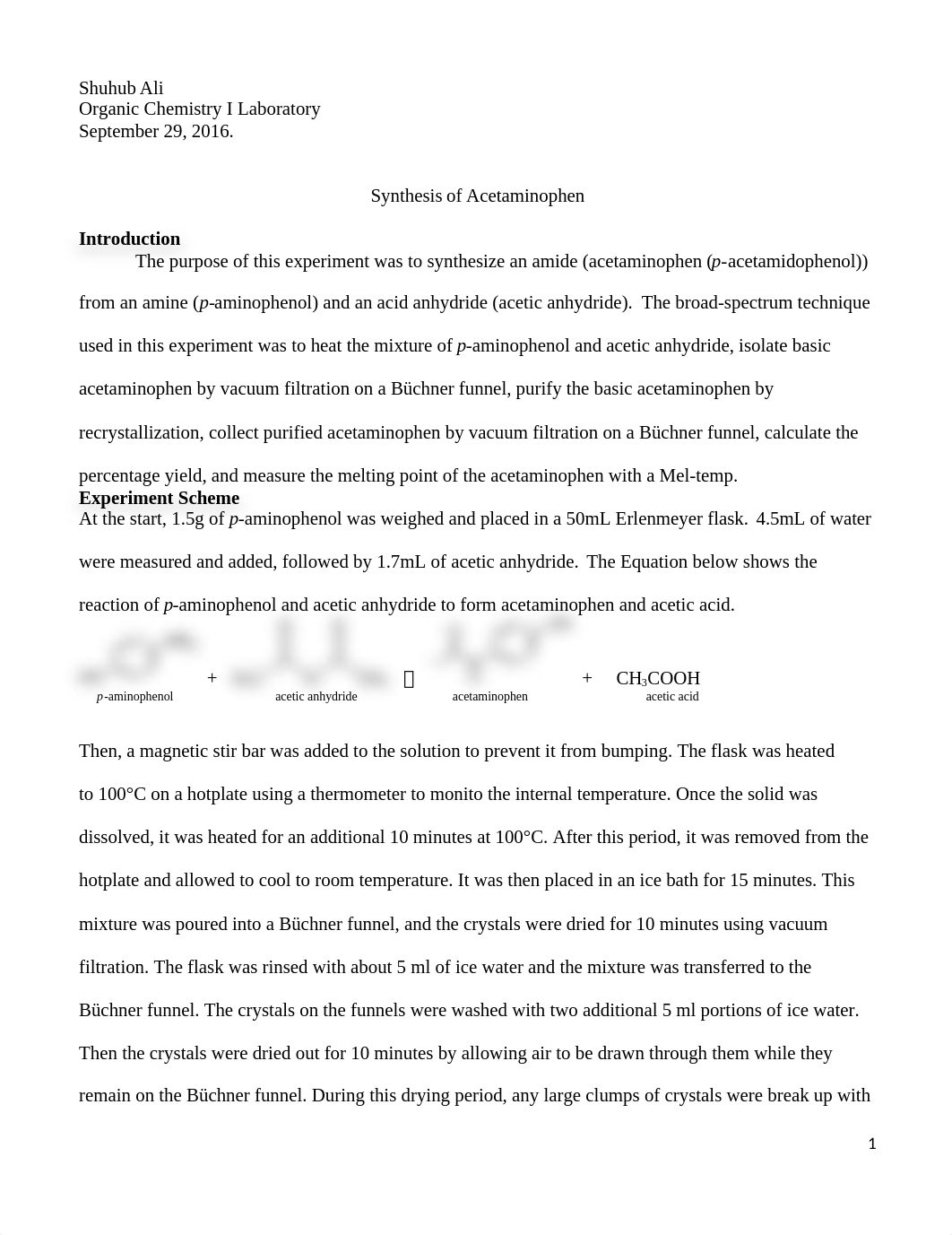 lab report 2 organic chem_di433ti854o_page1