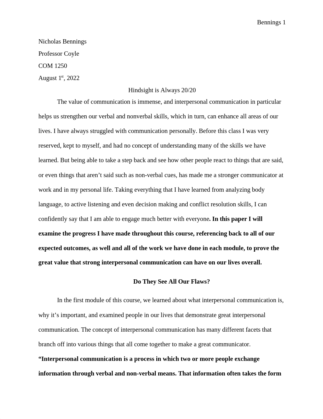 Hindsight is Always 20-20 Essay COM1250.docx_di49omqfpgz_page1