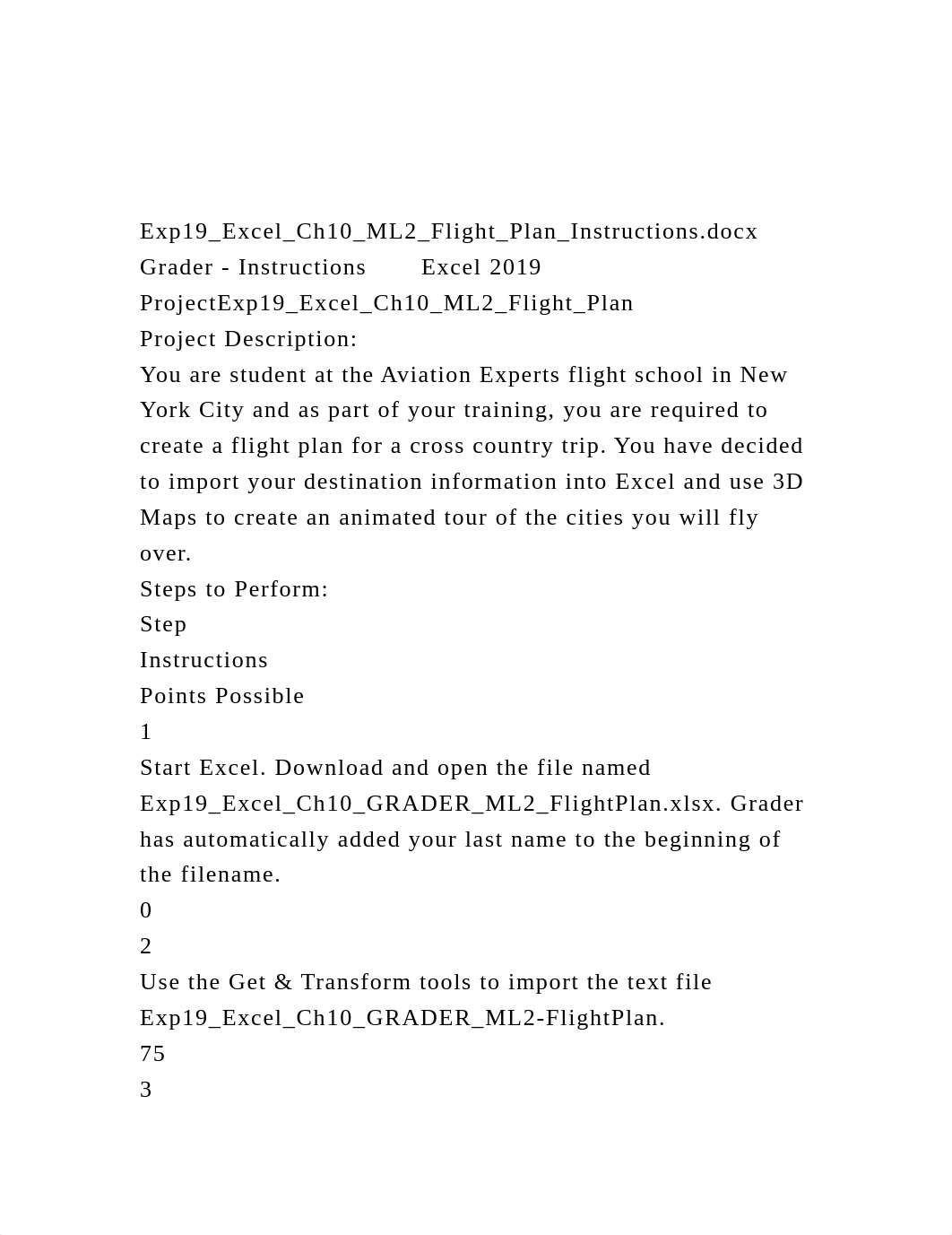 Exp19_Excel_Ch10_ML2_Flight_Plan_Instructions.docxGrader - Ins.docx_di4kfaaym8d_page2