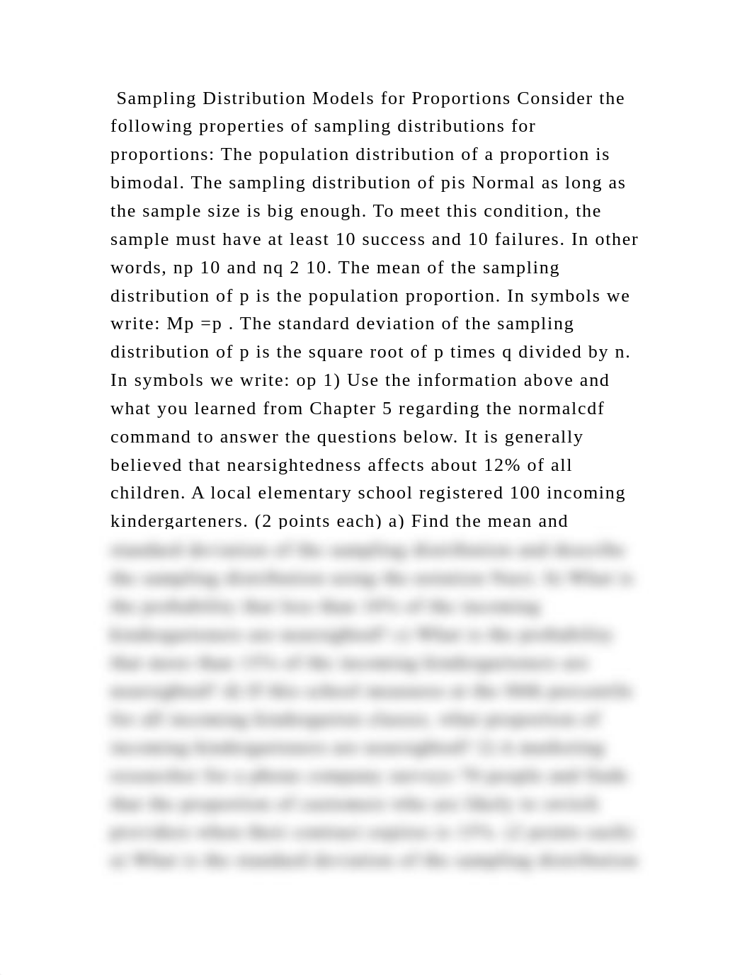 Sampling Distribution Models for Proportions Consider the following p.docx_di56kscdk83_page2