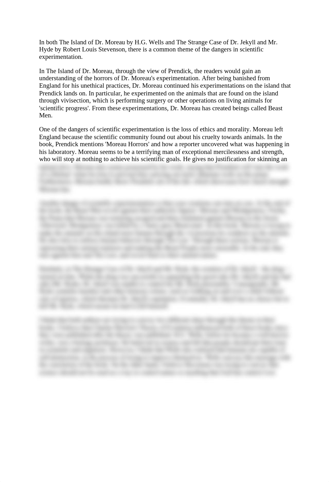 Dangers of scientific experimentation in The Island of Dr. Moreau and The Strange Case of Dr. Jekyll_di5axga6y8g_page1