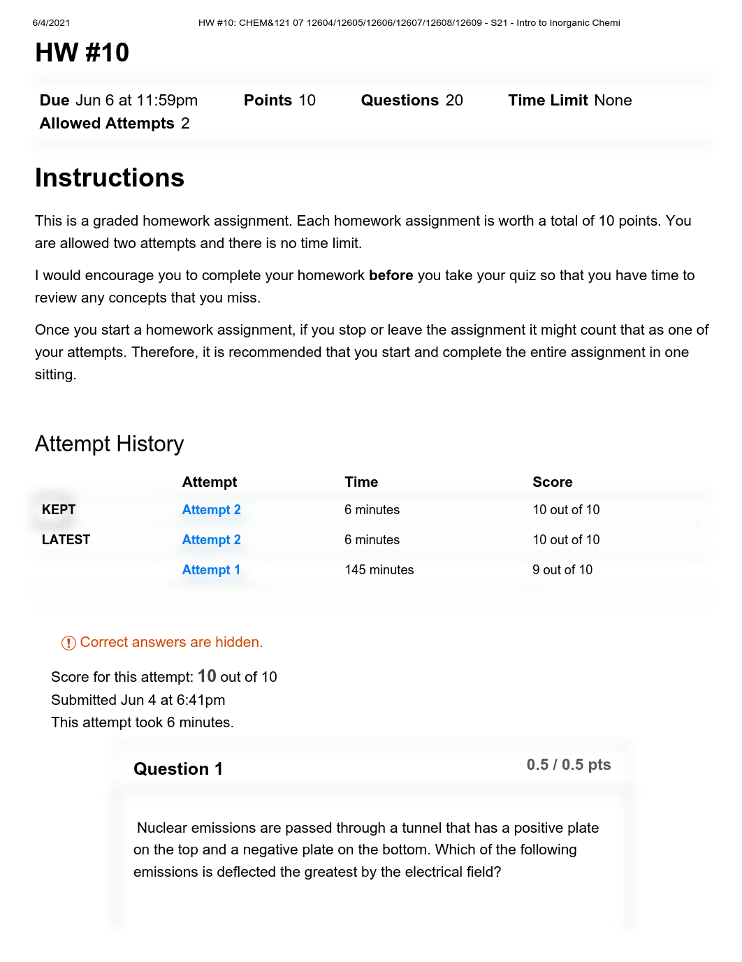 HW #10_ CHEM&121 07 12604_12605_12606_12607_12608_12609 - S21 - Intro to Inorganic Chemi.pdf_di5on6pnxri_page1