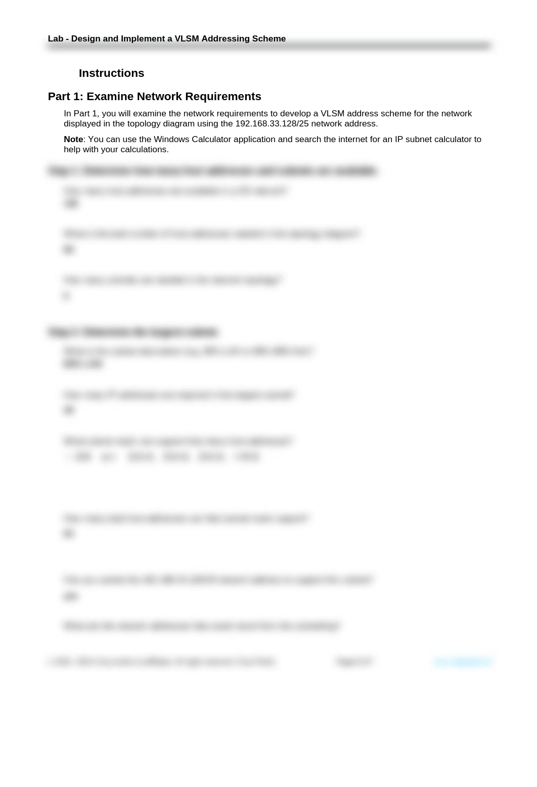 11.10.2 Lab - Design and Implement a VLSM Addressing Scheme-CADE.docx_di61frd4jcd_page2