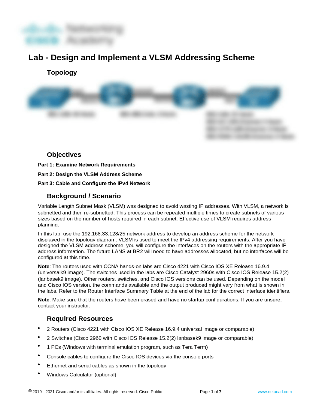 11.10.2 Lab - Design and Implement a VLSM Addressing Scheme-CADE.docx_di61frd4jcd_page1