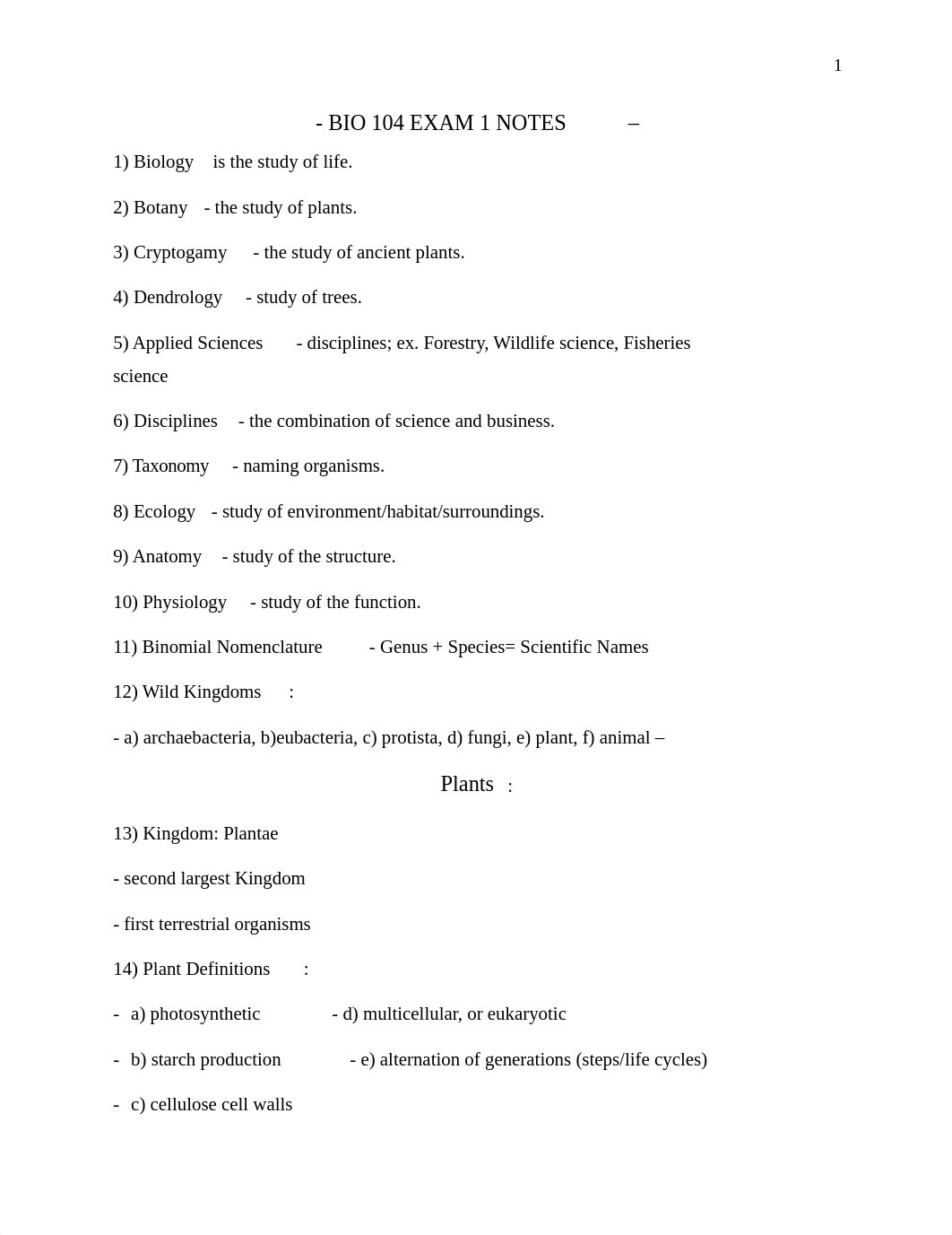 BIO 104 EXAM 1 NOTES.docx_di6j6b31c89_page1